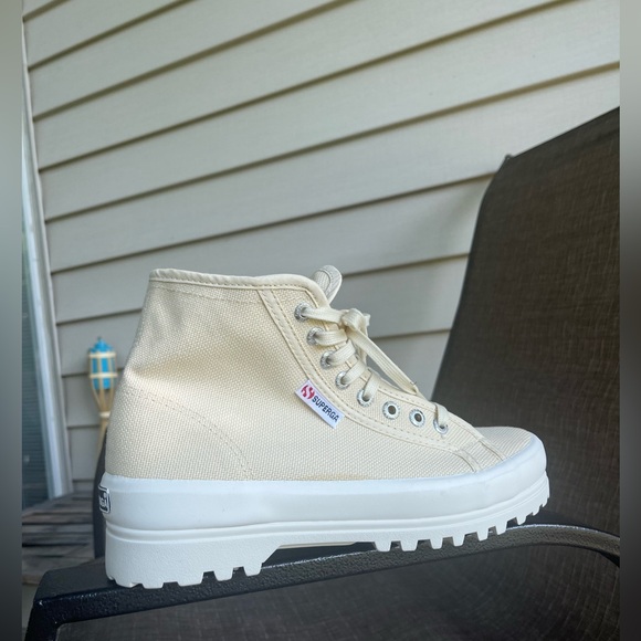SUPERGA✨NIB✨Chunky Platform Canvas Combat Boots/Hi-Top Sneakers, US W8, M6.5 - Picture 7 of 16